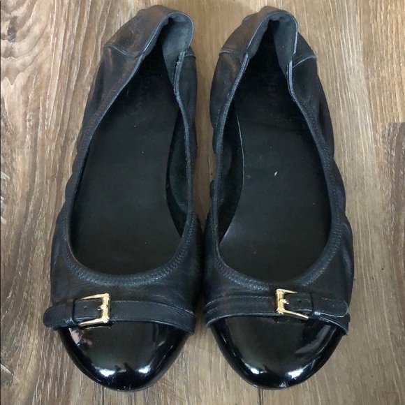 Cole haan leather black flats - size 9 - Picture 1 of 6